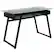 Front. Alamont Home - Huntley Rectangle Contemporary Glass Home Office Desk - Clear/Black.