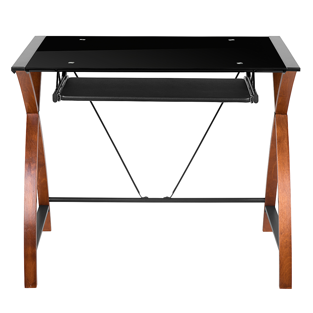 Alt View 11. Alamont Home - Jude Rectangle Contemporary Glass Home Office Desk - Black.