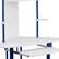 Alt View 14. Alamont Home - Walker Triangle Contemporary Laminate Home Office Desk - Blue and White.