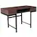 Front. Alamont Home - Bartlett Rectangle Contemporary Laminate 2-Drawer Home Office Desk - Dark Ash.