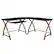 Alt View 18. Alamont Home - Jude L Contemporary Glass Home Office Desk - Black.