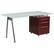 Front. Alamont Home - Rectangle Contemporary Glass Home Office Desk - Frosted Top/Mahogany Finish.