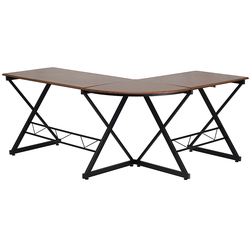 Alt View 13. Alamont Home - Singleton L Contemporary Laminate Home Office Desk - Teakwood.