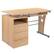 Front. Alamont Home - Joshua Rectangle Contemporary Laminate Home Office Desk - Maple.