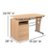 Alt View Zoom 13. Flash Furniture - Joshua Rectangle Contemporary Laminate  Home Office Desk - Maple.