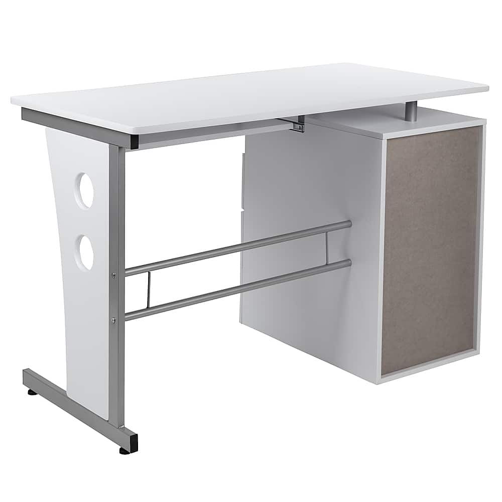 Alt View 14. Alamont Home - Joshua Rectangle Contemporary Laminate Home Office Desk - White.