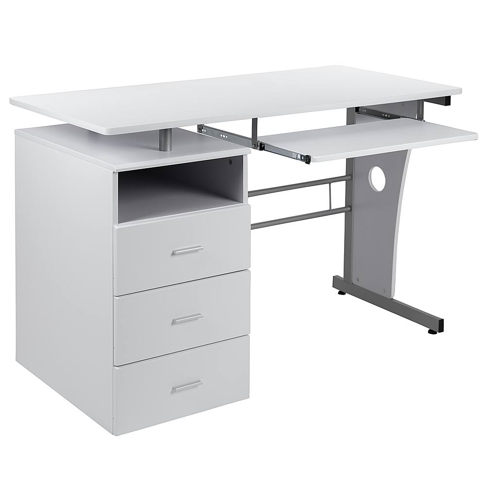Alt View 11. Alamont Home - Joshua Rectangle Contemporary Laminate Home Office Desk - White.