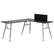 Front. Alamont Home - L Contemporary Laminate Home Office Desk - Black.