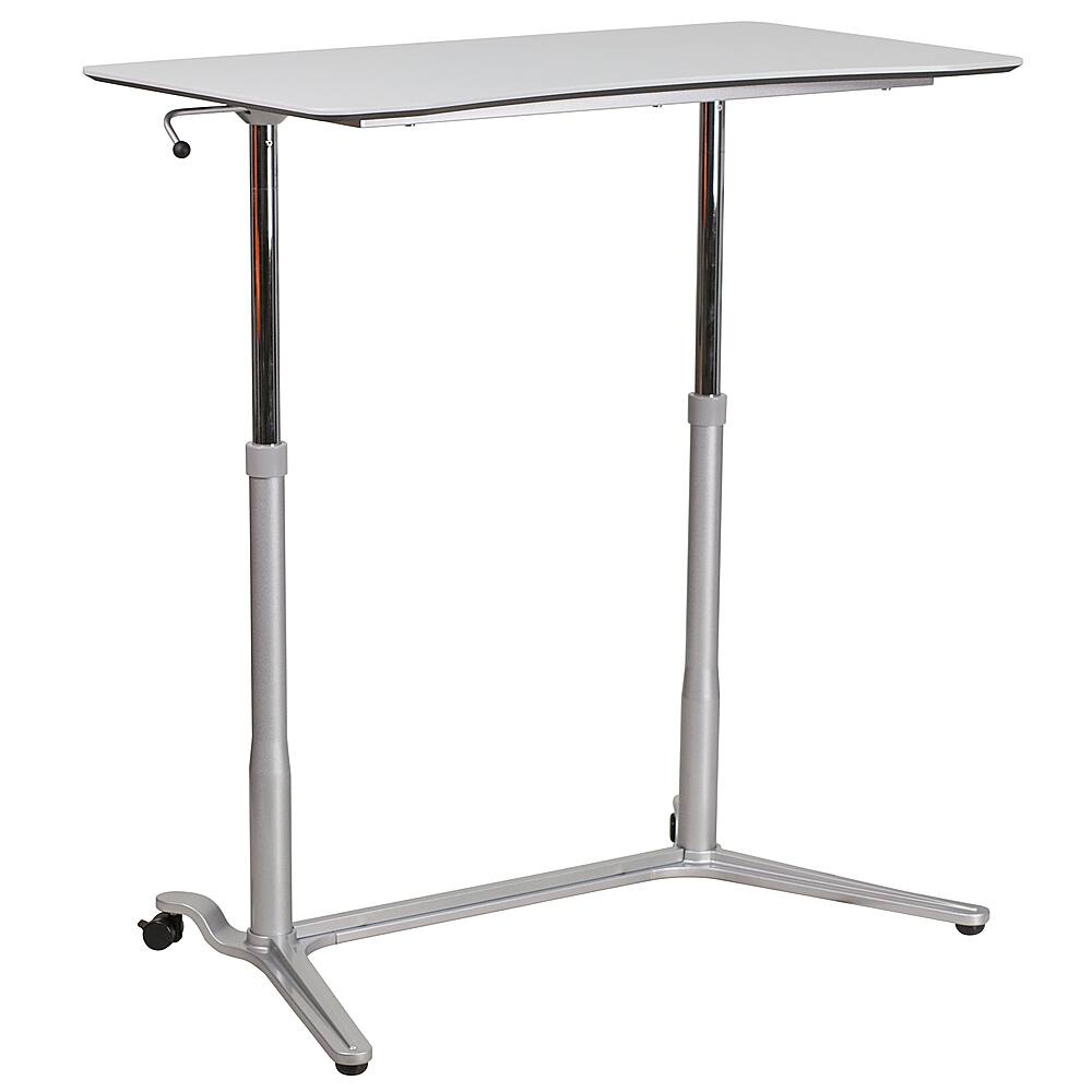 Alt View 13. Alamont Home - Merritt Rectangle Contemporary Laminate Sit and Stand Desk - Light Gray.