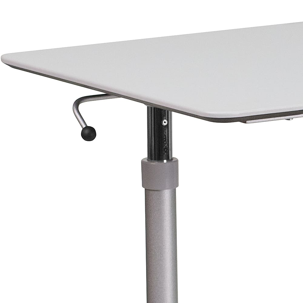 Alt View 17. Alamont Home - Merritt Rectangle Contemporary Laminate Sit and Stand Desk - Light Gray.