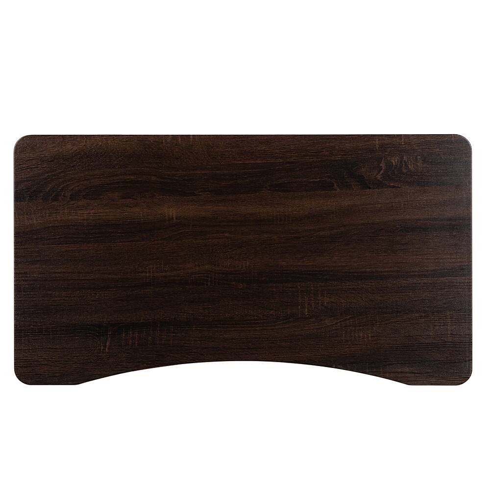 Alt View 17. Alamont Home - Merritt Rectangle Contemporary Laminate Sit and Stand Desk - Dark Wood Grain.