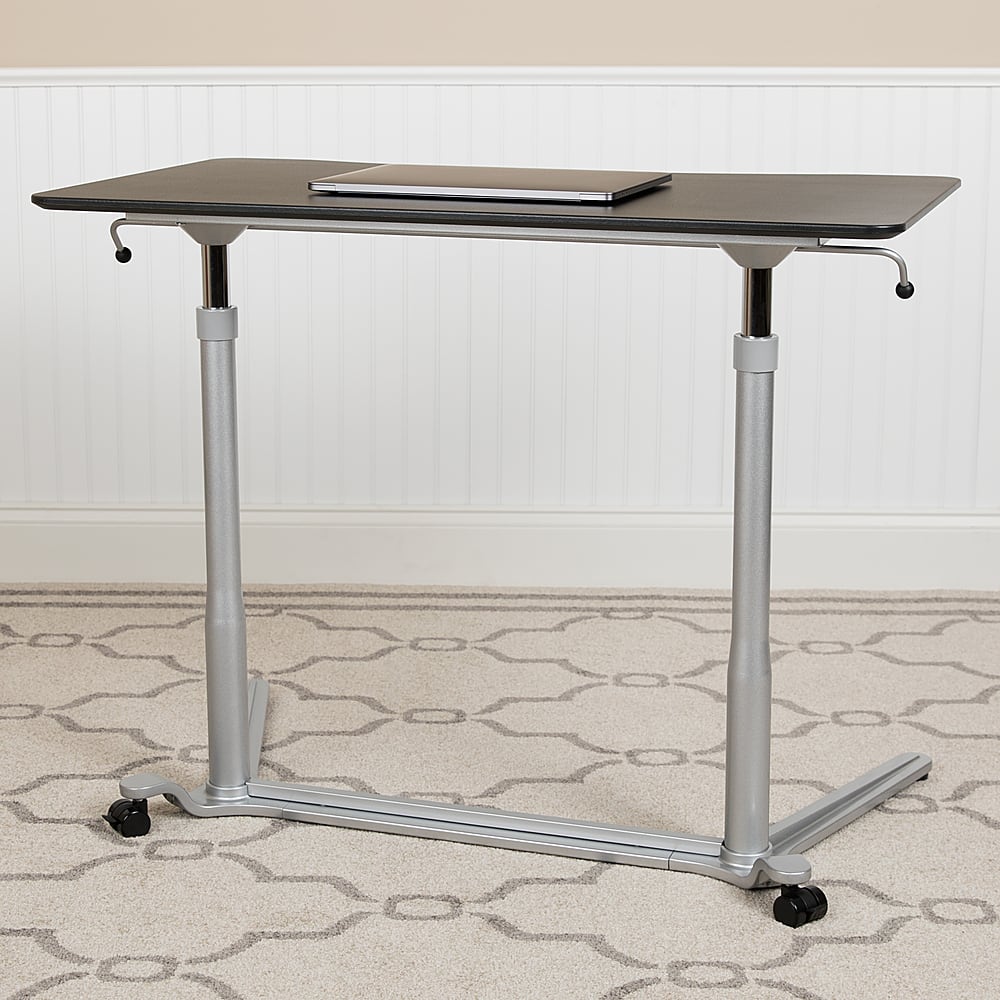 Alt View 12. Alamont Home - Merritt Rectangle Contemporary Laminate Sit and Stand Desk - Black.