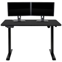 Flash Furniture - Tanner Rectangle Modern Engineered Wood  Home Office Desk - Black - Front_Zoom
