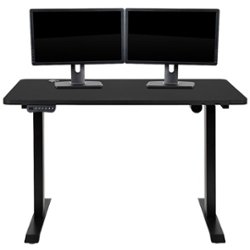 Flash Furniture - Tanner Rectangle Modern Engineered Wood  Home Office Desk - Black - Front_Zoom