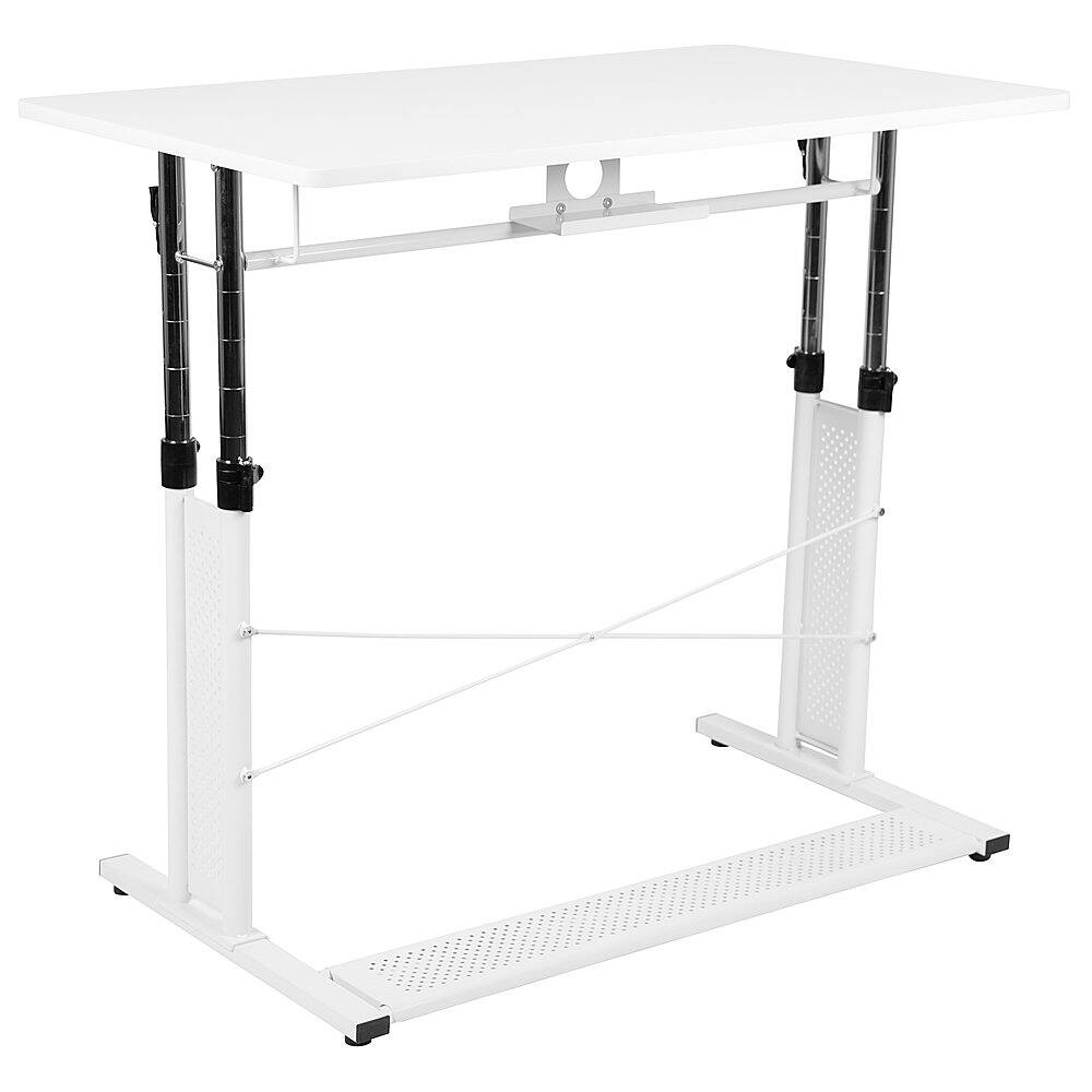 Alt View 14. Alamont Home - Fairway Rectangle Modern Laminate Sit and Stand Desk - White.