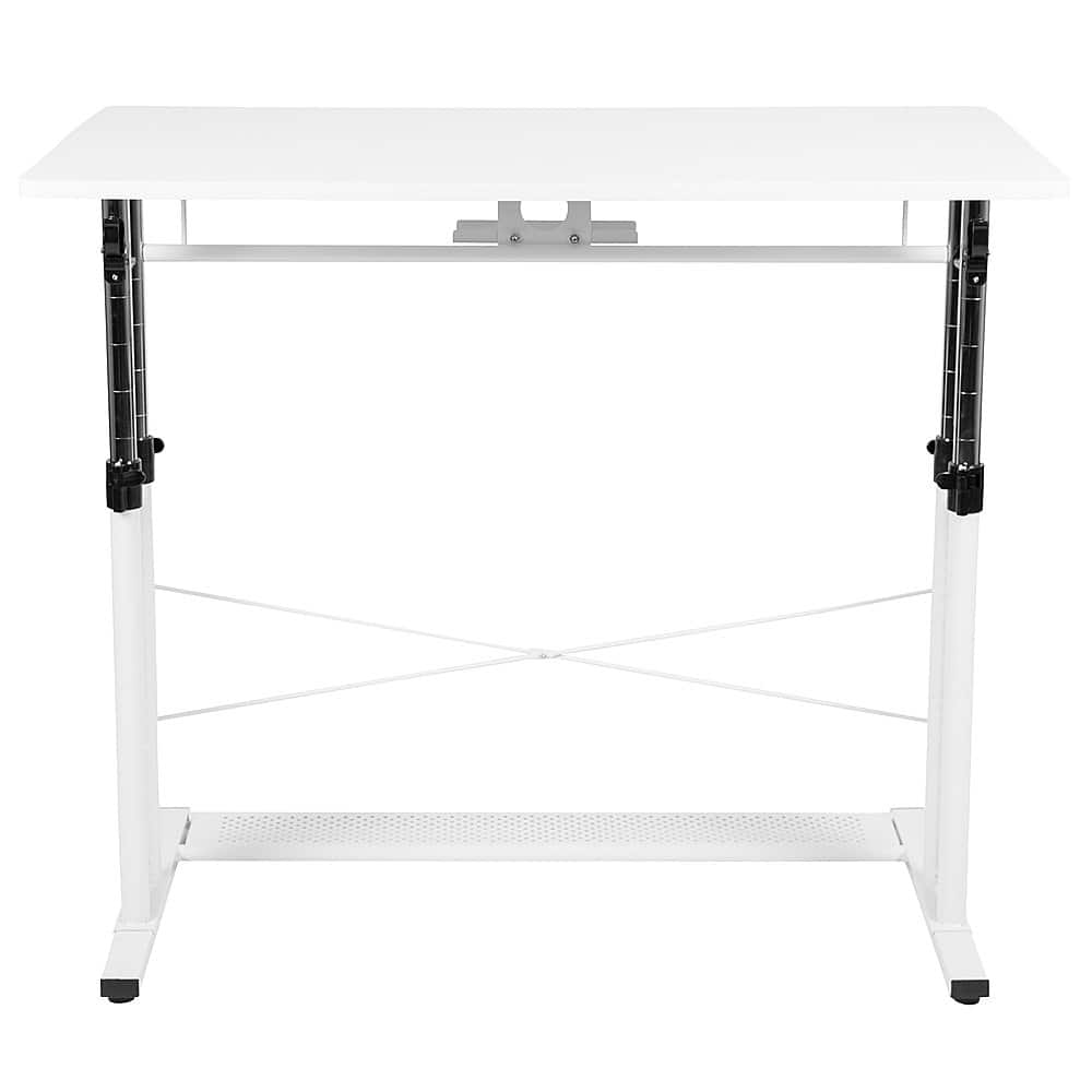 Flash Furniture – Fairway Rectangle Modern Laminate Sit and Stand Desk – White Sansujyuku sansujyuku.com