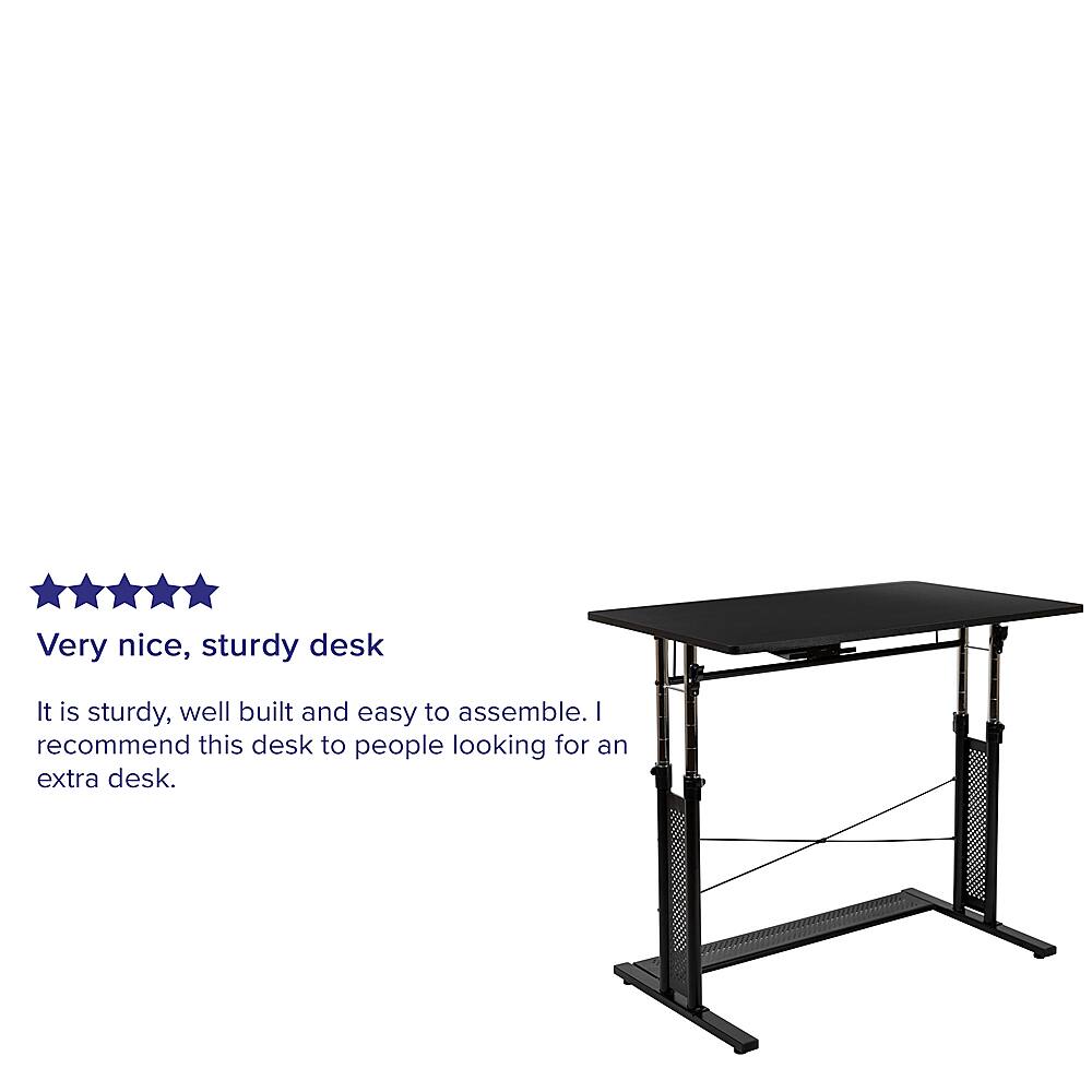 Alt View 38. Alamont Home - Fairway Rectangle Modern Laminate  Home Office Desk - Black.