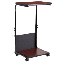 Flash Furniture - Charger Rectangle Contemporary Laminate  Sit and Stand Desk - Mahogany - Front_Zoom