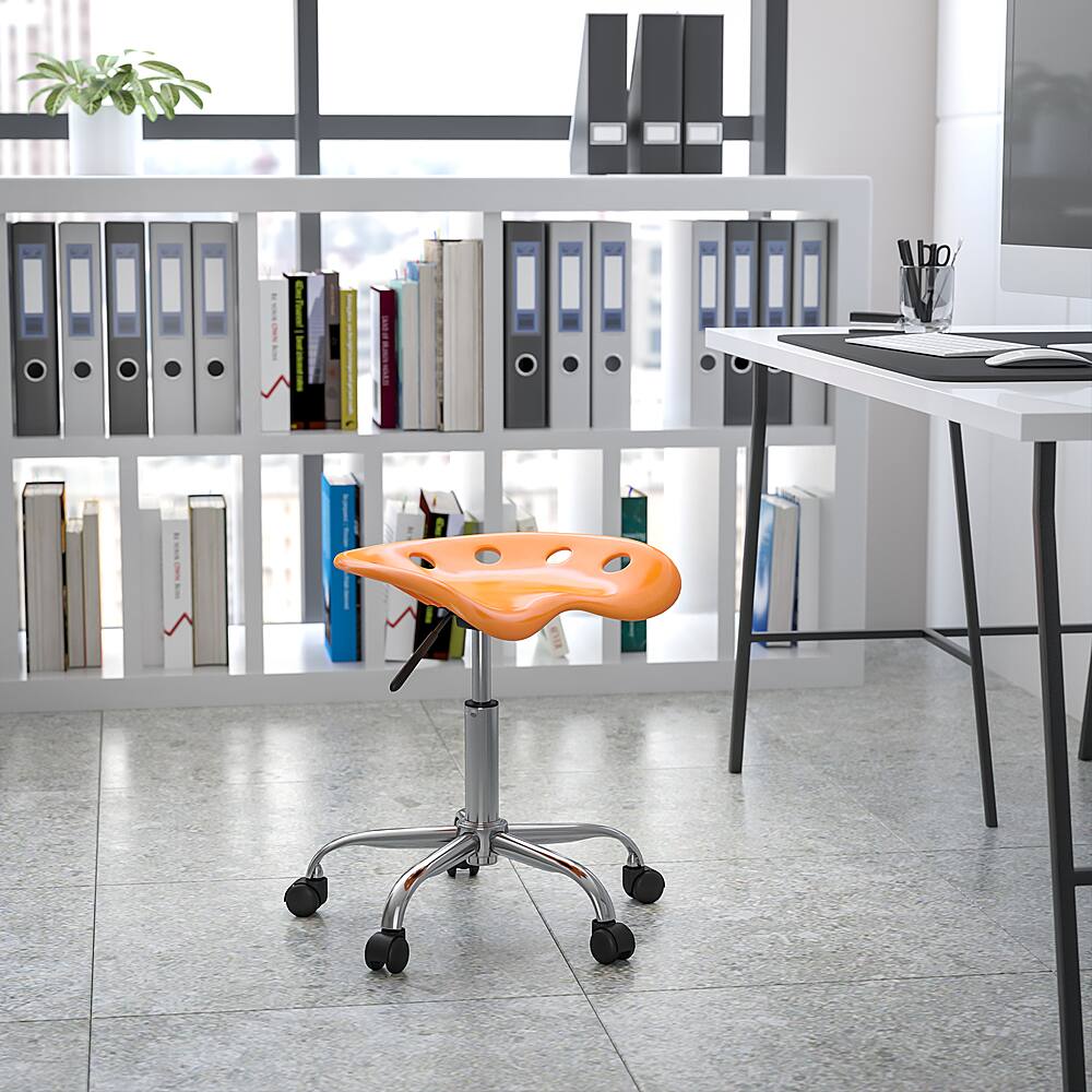 Library Stool Orange Customer Reviews: Alamont Home Taylor Contemporary Plastic Stool Orange ...