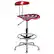 Front. Alamont Home - Bradley Contemporary Plastic Drafting Stool - Wine Red.