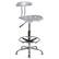 Front. Alamont Home - Bradley Contemporary Plastic Drafting Stool - Silver.