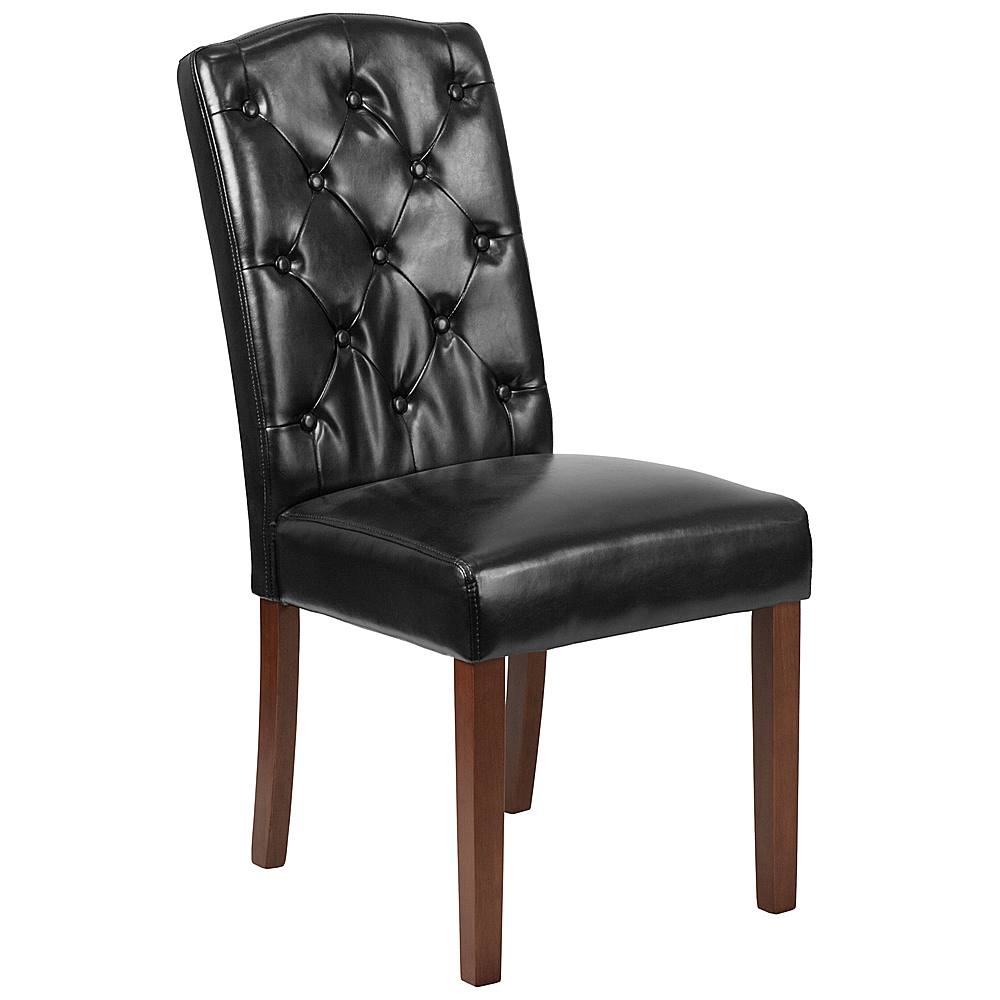 Flash Furniture Hercules Preston Midcentury Leather/Faux Leather Dining  Chair Upholstered Black LeatherSoft QY-A91-BK-GG Best Buy