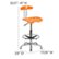 Alt View Zoom 13. Flash Furniture - Bradley Contemporary Plastic Drafting Stool - Orange.