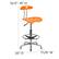 Alt View 13. Alamont Home - Bradley Contemporary Plastic Drafting Stool - Orange.