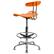 Alt View 14. Alamont Home - Bradley Contemporary Plastic Drafting Stool - Orange.