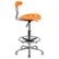 Alt View Zoom 16. Flash Furniture - Bradley Contemporary Plastic Drafting Stool - Orange.