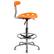 Alt View 16. Alamont Home - Bradley Contemporary Plastic Drafting Stool - Orange.