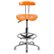 Alt View Zoom 11. Flash Furniture - Bradley Contemporary Plastic Drafting Stool - Orange.