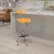 Alt View Zoom 12. Flash Furniture - Bradley Contemporary Plastic Drafting Stool - Orange.