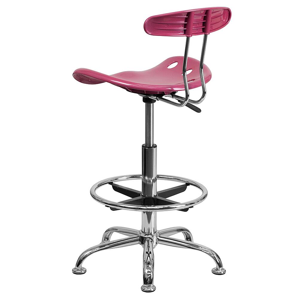 Alt View 13. Alamont Home - Contemporary Plastic Drafting Stool - Pink.