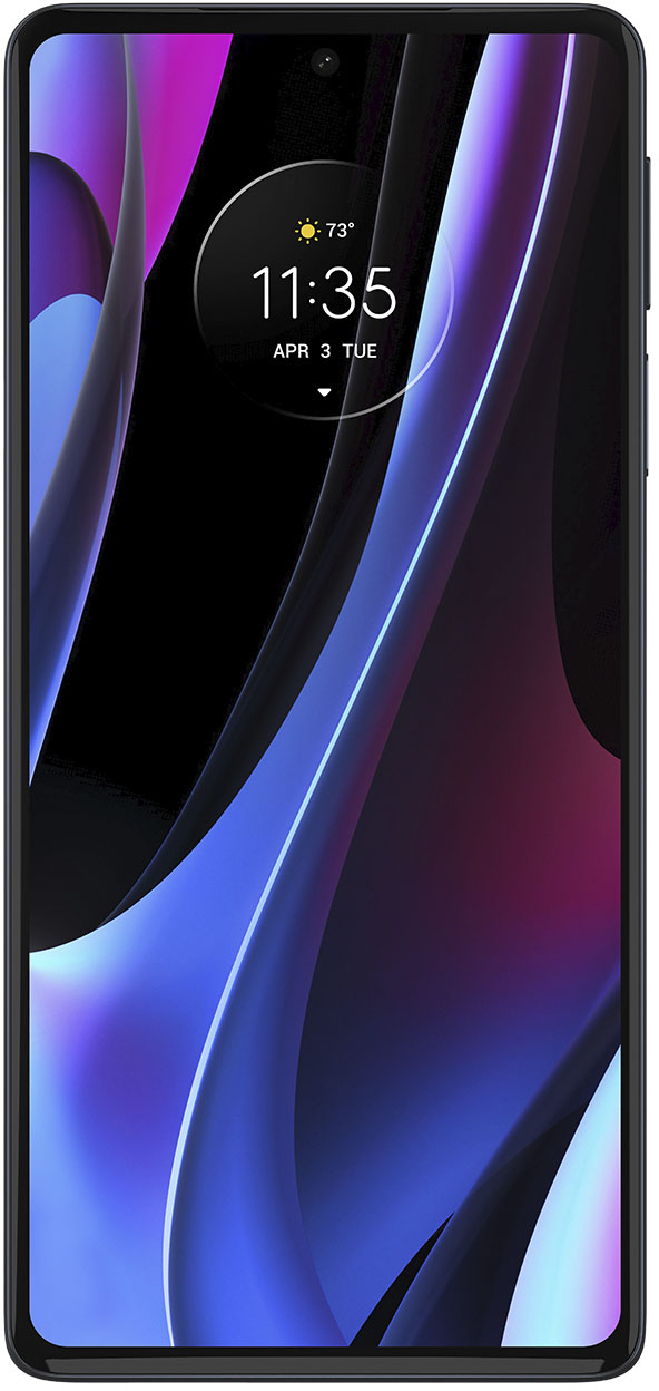 Angle View: Motorola - Edge+ 512GB (Unlocked) 2022 - Cosmos Blue