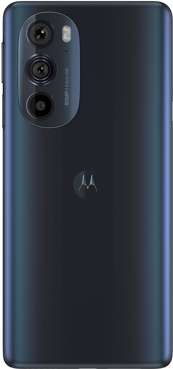 Left View: Motorola - Edge+ 512GB (Unlocked) 2022 - Cosmos Blue