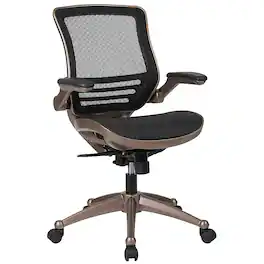 Alamont Home - Warfield Modern Mesh Executive Swivel Office Chair - Black Mesh/Gold Frame