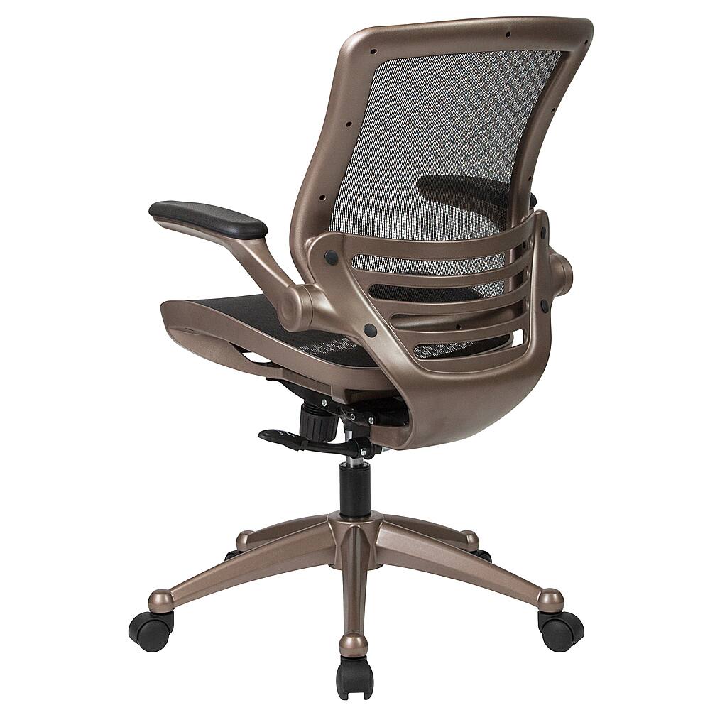 Alt View 14. Alamont Home - Warfield Modern Mesh Executive Swivel Office Chair - Black Mesh/Gold Frame.
