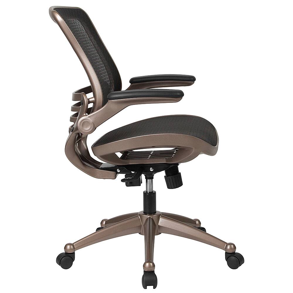 Alt View 16. Alamont Home - Warfield Modern Mesh Executive Swivel Office Chair - Black Mesh/Gold Frame.