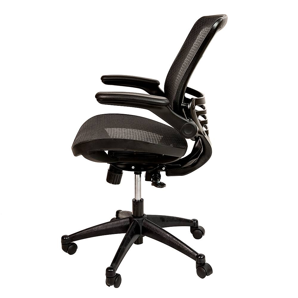 Alt View 16. Alamont Home - Warfield Modern Mesh Executive Swivel Office Chair - Black Mesh/Black Frame.