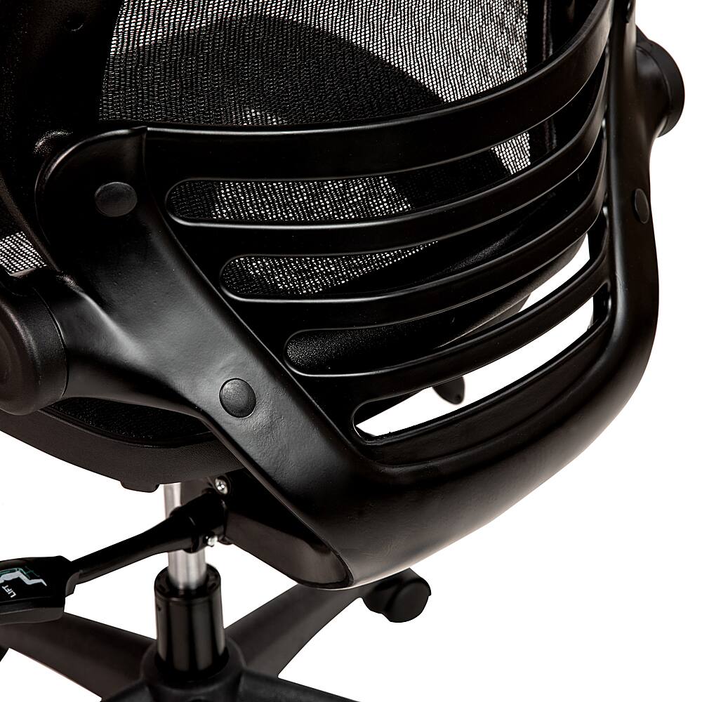 Alt View 17. Alamont Home - Warfield Modern Mesh Executive Swivel Office Chair - Black Mesh/Black Frame.