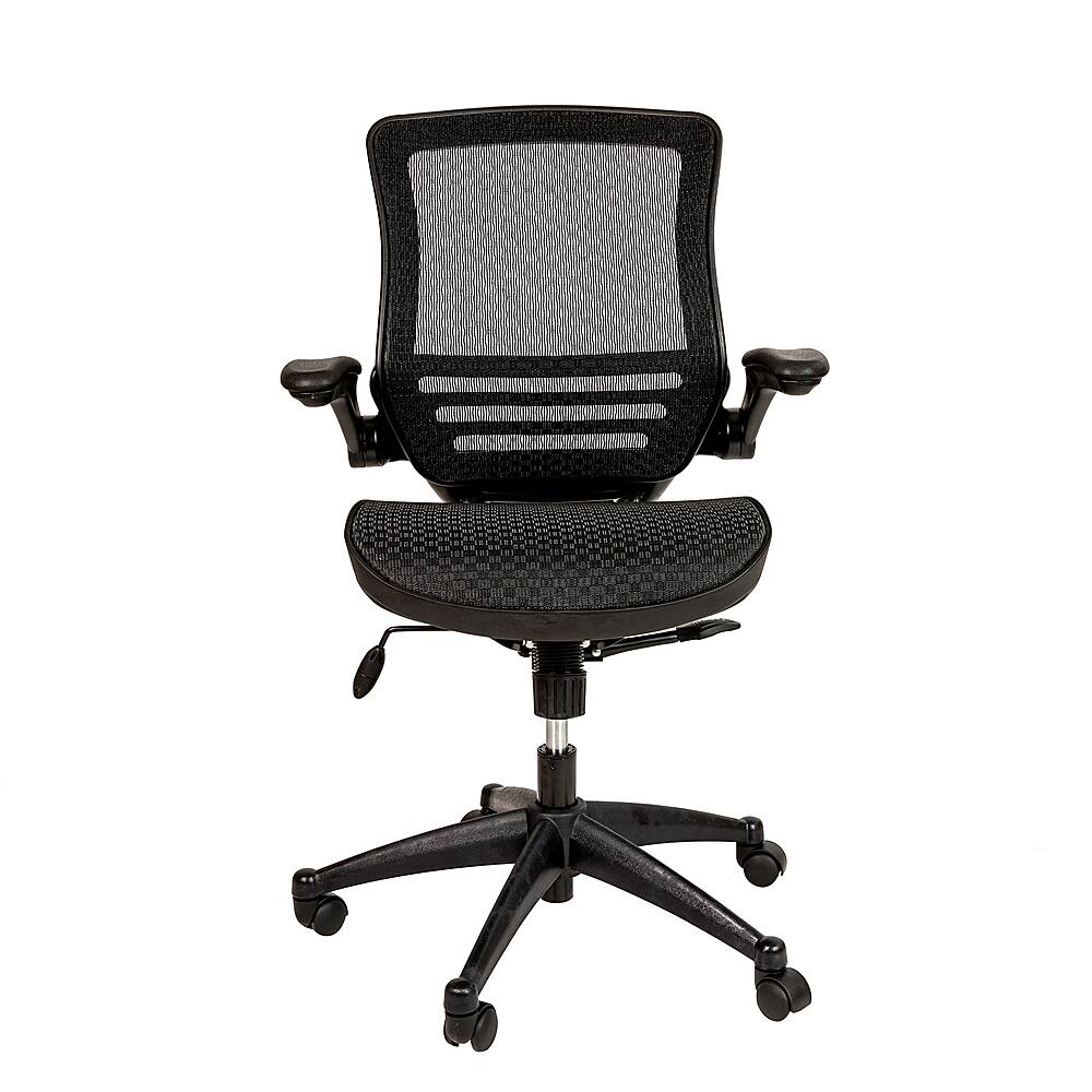Alt View 11. Alamont Home - Warfield Modern Mesh Executive Swivel Office Chair - Black Mesh/Black Frame.