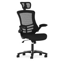 Alamont Home - Kelista Contemporary Mesh Executive Swivel Office Chair - Black - Front_Zoom