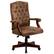 Front. Alamont Home - Derrick Traditional Fabric Swivel Office Chair - Bomber Brown Microfiber.