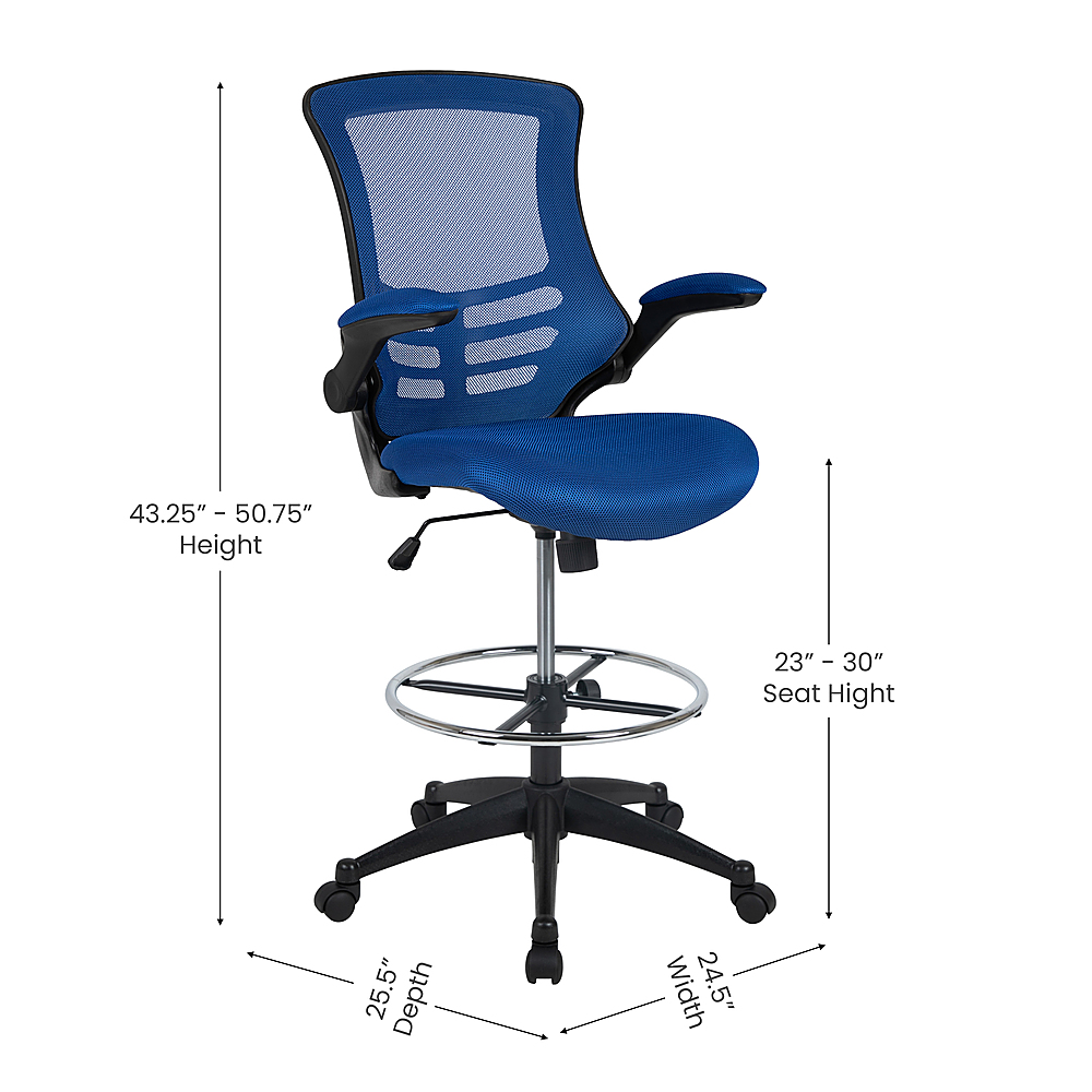 blue drafting chair