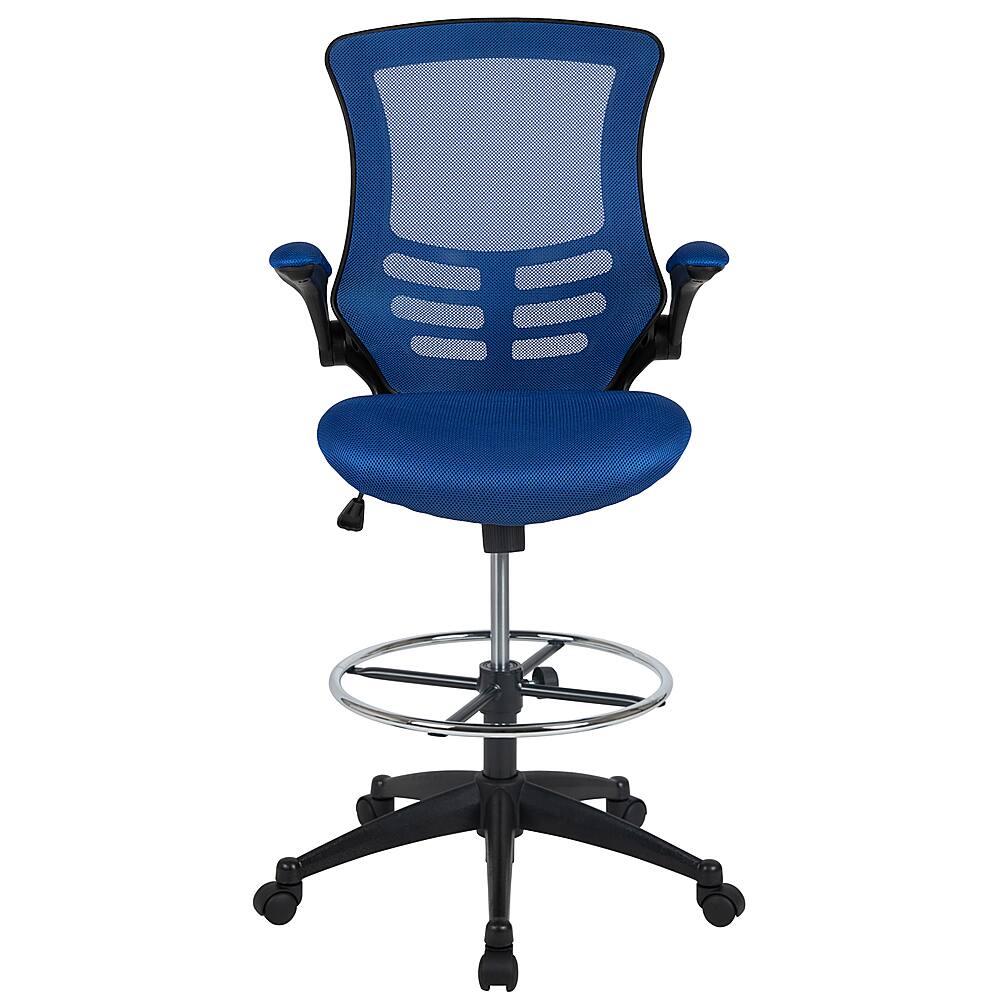 Alt View 18. Alamont Home - Kelista Contemporary Mesh Drafting Stool - Blue Mesh.