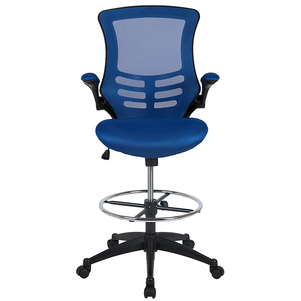 Office Chair Drafting Stool High Mesh Computer Chair Comfort With Flip-Up Arms 