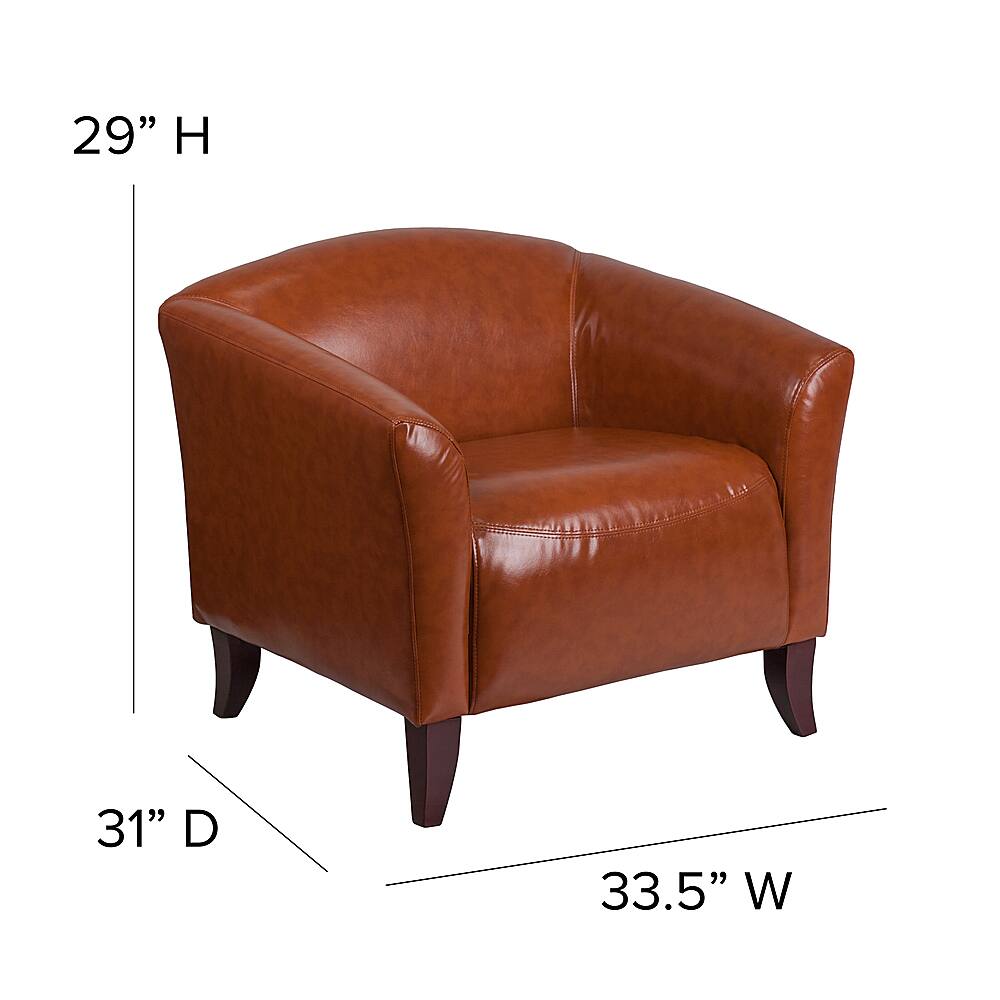 Alt View 13. Alamont Home - Hercules Imperial  Contemporary Leather/Faux Leather Reception Chair - Cognac.