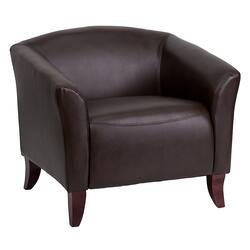 Flash Furniture - Hercules Imperial  Contemporary Leather/Faux Leather Reception Chair - Brown - Front_Zoom