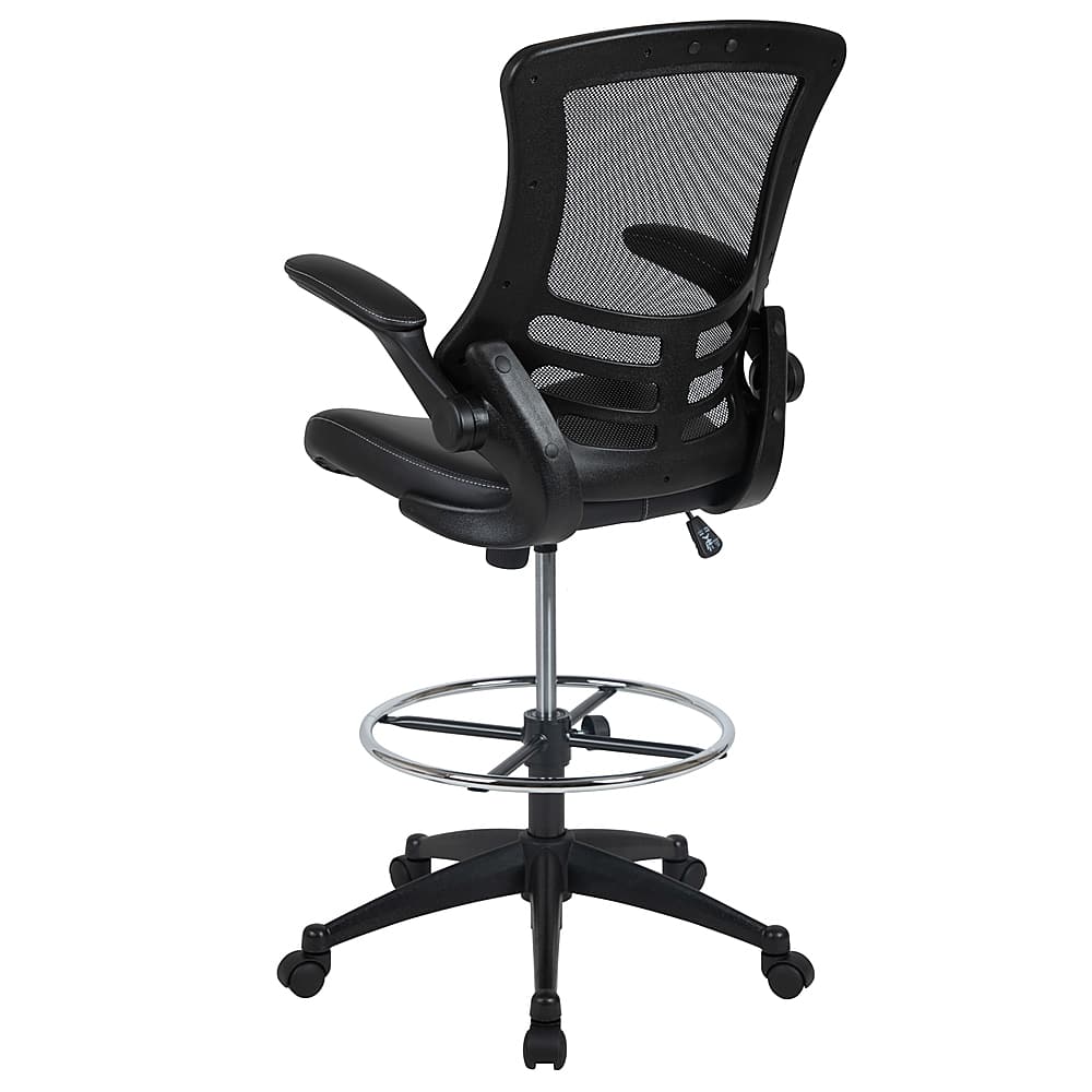 Alt View 14. Alamont Home - Kelista Contemporary Mesh Drafting Stool - Black LeatherSoft/Mesh.